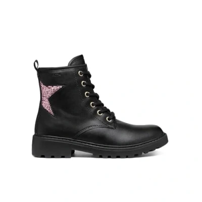 Abbildung von Geox J Casey Schnürstiefelette für Kinder, Größe: 38, Noir Schuhe