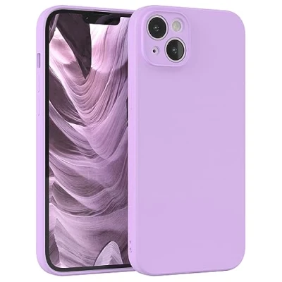 Abbildung von EAZY Case Silikonhülle für iPhone 14 Plus Hülle Silikon Lila weich stoßfeste Handyhülle Schutzhülle mit Kameraschutz Dünn Premium Schutz Cover TPU Phone Bumper in Violett