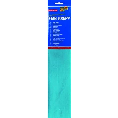 Abbildung von folia 822120 10 Krepppapier, Lagen in lichtblau, jede Lage ca. 50 x 250 cm, 32 g/m², sehr elastisches und dünnes Papier, mit einer unebenen rauen Oberfläche