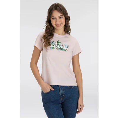 Abbildung von Levi&#039;s THE Perfect TEE Tshirt print, Damen, Größe: XXS, Light pink