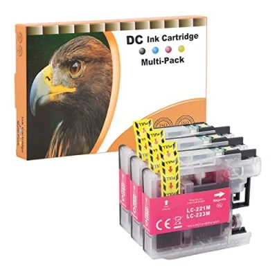 Abbildung von D&amp;C 3X Magenta Farbe Druckerpatronen Kompatibel für Brother LC223Xl LC223 XL LC 223 223XL MFC J562DW J5720DW J680DW J880DW DCP J4120DW J4420DW