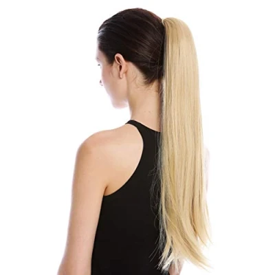Abbildung von WIG ME UP YZF 1094S 86 Haarteil Zopf Pferdeschwanz Steckkamm und Band/Bändchen 63 cm lang glatt Goldblond