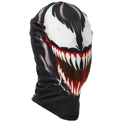 Abbildung von RUBIE&#039;S Rubies Cagoule Adulte Venom Sturmhaube für Erwachsene, schwarz und rot, one Size
