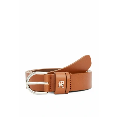 Abbildung von Tommy Hilfiger Damen Gürtel Essential Effortless 2,5 cm Ledergürtel, Braun (Cognac), 75