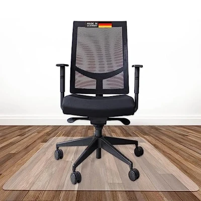 Abbildung von Floordirekt Bürostuhlunterlage Bodenschutzmatte Bodenmatte Stuhlunterlage Transparent Stärke: 1,5 mm Budget für Hartböden (Neo, Länge: 150 cm, Breite: 114 cm)