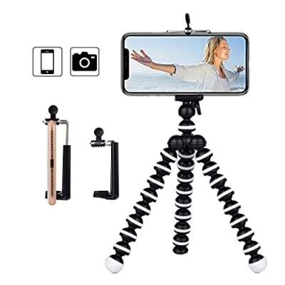 Abbildung von micros2u Mini Travel Octopus Flexibles Gorilla Stativ für Kamera, Smartphone, iPhone