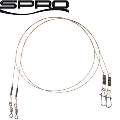 Abbildung von Spro Pike Fighter Fine Leader 1x19 2 Stahlvorfächer zum Spinnfischen, Stahlvorfach Spinnangeln, Vorfach Hechtangeln, Länge/Tragkraft:20cm 8.2kg