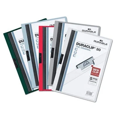 Abbildung von Durable Klemm Mappe Duraclip Original 30 (für 1 Blatt A4), 25 Stück, farbig sortiert, 220000
