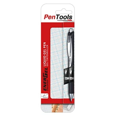 Abbildung von PenTools by Pentel BLP77 PRO2AEU EnerGel Document Gel Tintenroller, zum Unterzeichnen von Dokumenten, 2 Stück, schwarz, 1 Blister