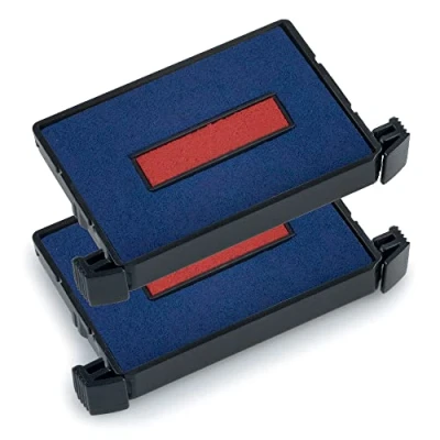 Abbildung von trodat Ersatzstempelkissen 6/4750/2 4,1 x 2,4 cm 2 Stück (blau/rot)