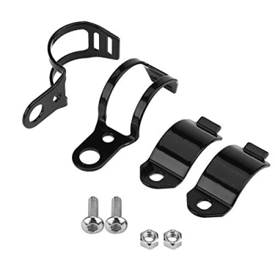 Abbildung von Yctze Blinker Halterung Gabel 36Mm Blinkerhalter Für Motorrad 2 Stück Blinkerhalterung,Motorrad Stahlblech Blinkerhalterung Ersatz 30 45Mm Vorderradgabel Roller(Black)
