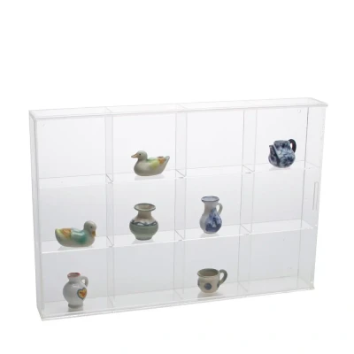 Abbildung von Safe, Acryl, Vitrine mit Schiebetür, Mini 12er Einteilung Transparent Abm: 300x45x200 mm. pro Stk.