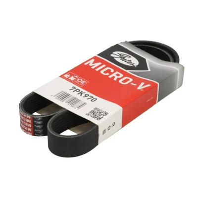 Abbildung von GATES 7PK970 Keilrippenriemen 970 7 Polyester, EPDM (Ethylen Propylen Dien Kautschuk) SUZUKI: SWIFT 5, Vitara IV SUV, SX4 II S Cross