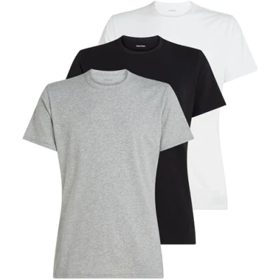 Abbildung von Calvin Klein Underwear TEES 3 PACK Nachtwäsche Shirt, Herren, Größe: XS, Black/white/grey heather