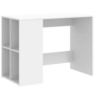 Abbildung von vidaXL Schreibtisch, Computertisch mit Stauraum, PC Tisch Laptoptisch für Arbeitszimmer Büro, Arbeitstisch Büromöbel, Weiß Holzwerkstoff