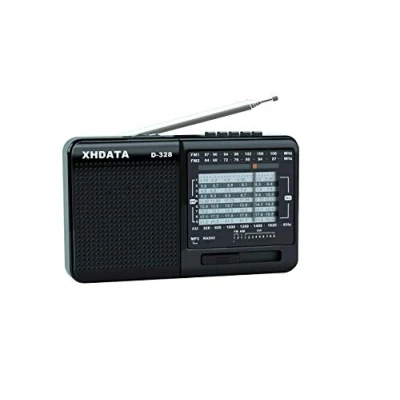 Abbildung von XHDATA D 328 Tragbarer Radio MP3 Player Unterstützt TF Karte UKW AM SW Full Band Radio(Schwarz)