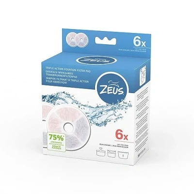Abbildung von Zeus Filter Trinkbrunnen Hundetrinknapf 19x14.5x8.5 cm Wei 1 St...