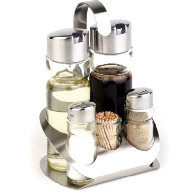 Abbildung von APS Menage Set, (Set, 5 tlg.), in 1, Edelstahl/Glas