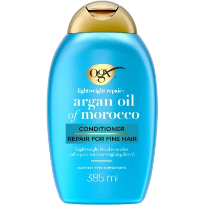 Abbildung von OGX Argan Oil of Morocco Lightweight Conditioner (385ml), feuchtigkeitsspendende Haarspülung &amp; schwerelose Haarpflege Spülung mit Arganöl Vitamin B5