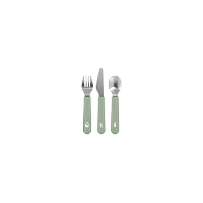 Abbildung von Mepal Kinderbesteck 3 teiliges Set Mio ab 12 Monate Inklusive Messer, Gabel &amp; Löffel 3er Little farm