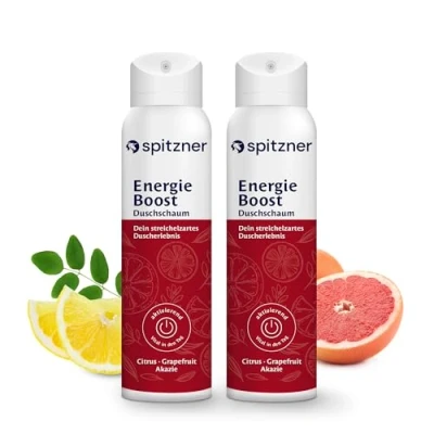 Abbildung von Spitzner Duschschaum Energieboost 150ml Wellness Dusche sanft reinigender Schaum dermatologisch getestet, vegan und hautverträglich aktivierend