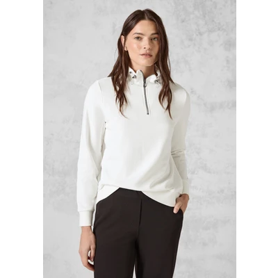 Abbildung von Cecil MIT Stickerei Sweatshirt, Damen, Größe: Large, Weiß