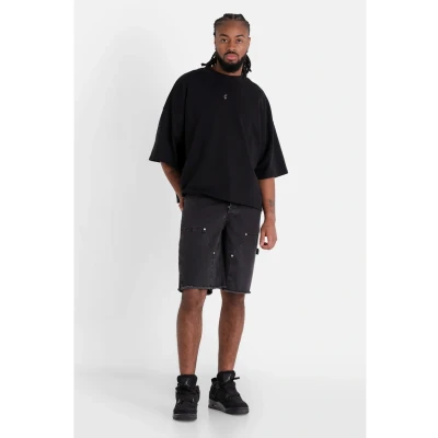 Abbildung von Sixth June Carpenter Jeans Shorts, Herren, Größe: 28, Black