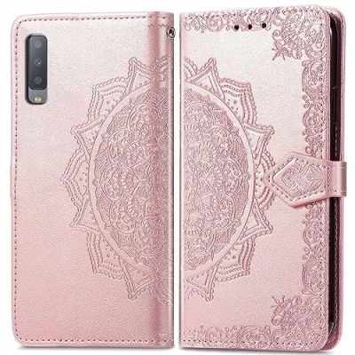 Abbildung von BIIULHCI Hülle für Samsung Galaxy A7 2018,Klappbar Leder Tasche Case Cover,Handyhülle 2018 Kartenfach Standfunktion Schutzhülle Klapphülle Lederhülle