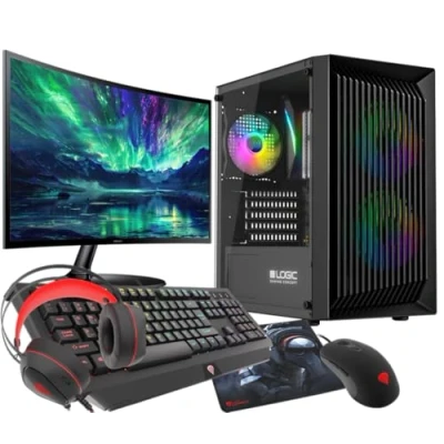 Abbildung von VIST Gaming PC Komplett Set R7 5700G 32GB RX Vega SSD 1TB WiFi Win 11 LCD 27&quot;