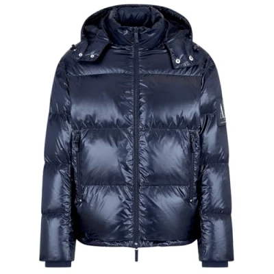 Abbildung von Armani Exchange CON Cappuccio Daunenjacke, Herren, Größe: XXL, Blue