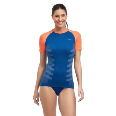 Abbildung von FALKE Damen Baselayer Shirt Warm W S/S TS Funktionsmaterial schnelltrocknend 1 Stück, Blau (Blue Pond 6598) Trend, XL