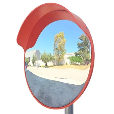 Abbildung von ECM 45o Flexibler Konvexspiegel, 45 cm Durchmesser, für Verkehrssicherheit und Schutz vor Ladendieben mit einstellbarem Befestigungsbügel 48 mm Stangen.