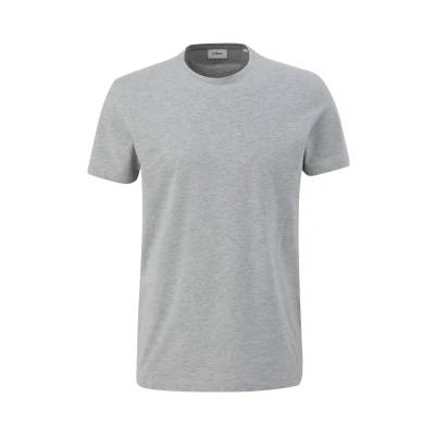 Abbildung von s.Oliver Black Label Tshirt basic, Herren, Größe: Small, Grau meliert