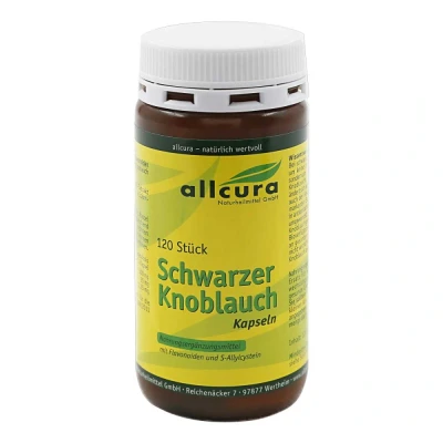 Abbildung von schwarzer Knoblauch für ein gesundes Herz Kreislauf System und gesunde Blutgefäße. Fermentierter