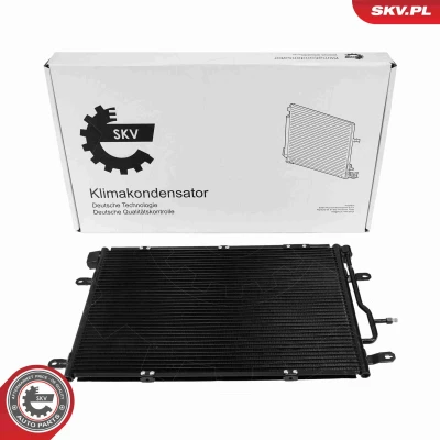 Abbildung von ESEN SKV 86SKV402 Klimakondensator ohne Trockner Aluminium 611mm AUDI: A4 B7 Avant, B6 Limousine