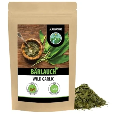 Abbildung von Bärlauch (125g), Bärlauchblätter getrocknet und geschnitten, wilder Knoblauch 100% natürlich, ohne Zusätze, Wildknoblauch