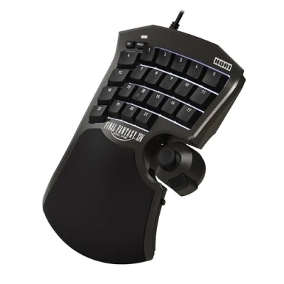 Abbildung von HORI Tactical Assault Commander F14 (Final Fantasy XIV Black Edition) Gaming Tastatur für PC (Windows 11/10), PS5, und PS4 Offiziell Square Enix Lizenziert