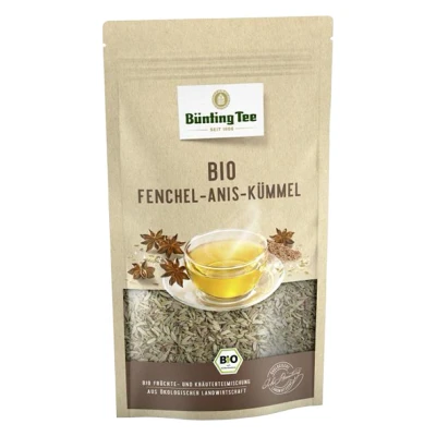 Abbildung von Bünting Tee Fenchel Anis Kümmel 6er Pack loser Bio Kräutertee 6 x 100g