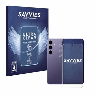 Abbildung von Savvies 6 Stück Schutzfolie für Samsung Galaxy S24 Plus (Display+Kamera) Displayschutz Folie Ultra Transparent