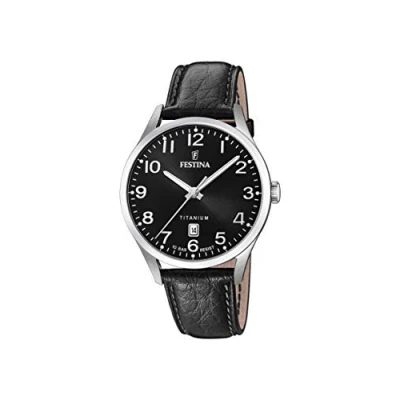 Abbildung von Festina Herren Analog Quarz Uhr mit Leder Armband F20467/3