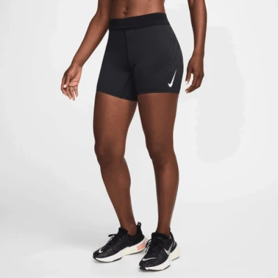 Abbildung von Nike Dri FIT Aerowift Mid Rise 5&quot; Shorts Damen Schwarz Gr. L Laufshorts für Komfort