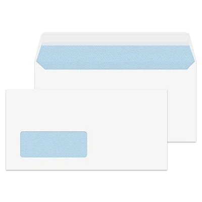 Abbildung von Blake Envelopes Purely Everyday 23884 Briefumschläge Haftklebung Mit Fenster Weiß DL 110 x 220 mm 100g/m² 500 Stück
