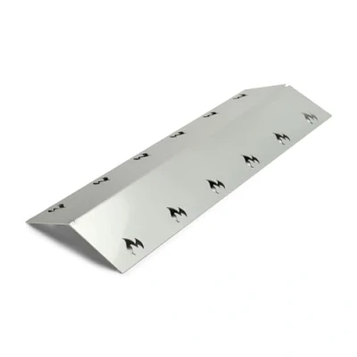 Abbildung von Grillrost.com Das Original Edelstahl Brennerabdeckung 435x150mm extra stark 1,5mm passend für viele Grills