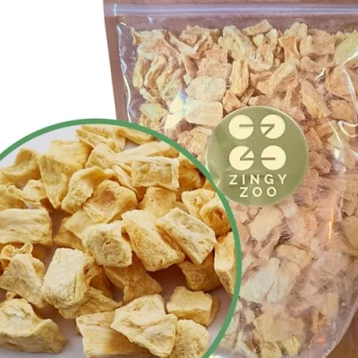 Abbildung von Gefriergetrocknete Früchte XL 300g Pure Ananas Trockenobst Gefriergetrocknet Ohne Zuckerzusatz Knusprig Aromatisch Lecker Freeze Dried Pineapple ZingyZoo