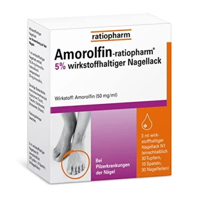 Abbildung von Amorolfin ratiopharm 5% wirkstoffhaltiger Nagellack 3 ml