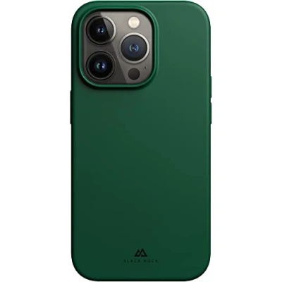 Abbildung von Black Rock Hülle Urban Case Silikonhülle Passend für Apple iPhone 14 Pro I Handyhülle, Silikon, Dünn, rutschfest (Dunkelgrün)