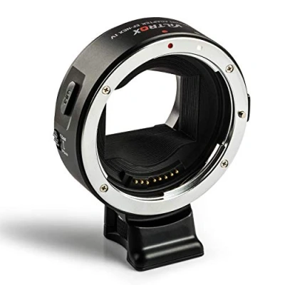 Abbildung von Viltrox Autofokus Objektiv Adapter EF NEX IV für Canon EF/EF S an Sony E Mount DSLR Kamera, schneller CDAF/PDAF Objektivadapter A9 A7RIII A7RII A7III A7II A6300 A6400 A6500