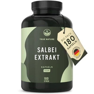 Abbildung von Salbei Kapseln Vegan, 12mg ätherische Öle, 6 Monate Vorrat 180 St