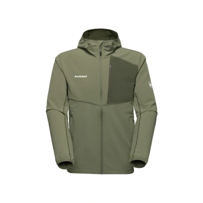 Abbildung von Mammut Herren Wanderjacke Outdoorjacke Madris Light ML Hooded Jacket, Farbe:Khaki, Artikel:1014 03842 40285 marsh, Größe:XL