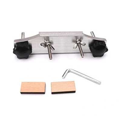 Abbildung von Alnicov Gitarrenbrückenklemme, Metall Gitarrenbrücke, Ersatz Caul Klemme mit L Schraubenschlüssel für Gitarrenbauer Universal Reparaturwerkzeug